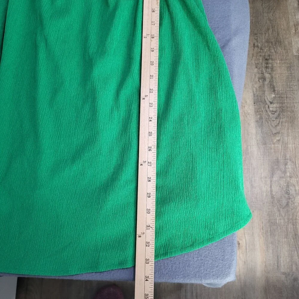 SUGARLIPS Womens LG Kelly Green Miss Sunshine Convertible Sleeve Babydoll Dress - Picture 8 of 12